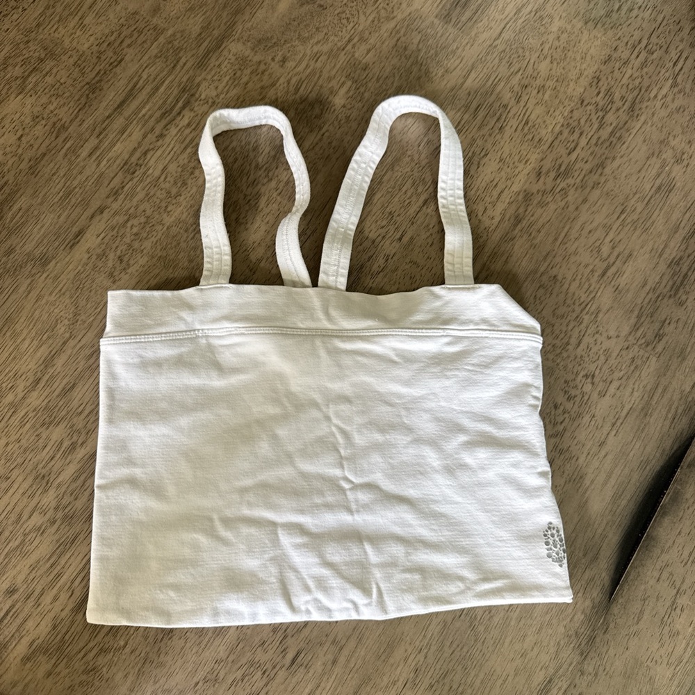 White Crop Tank Top